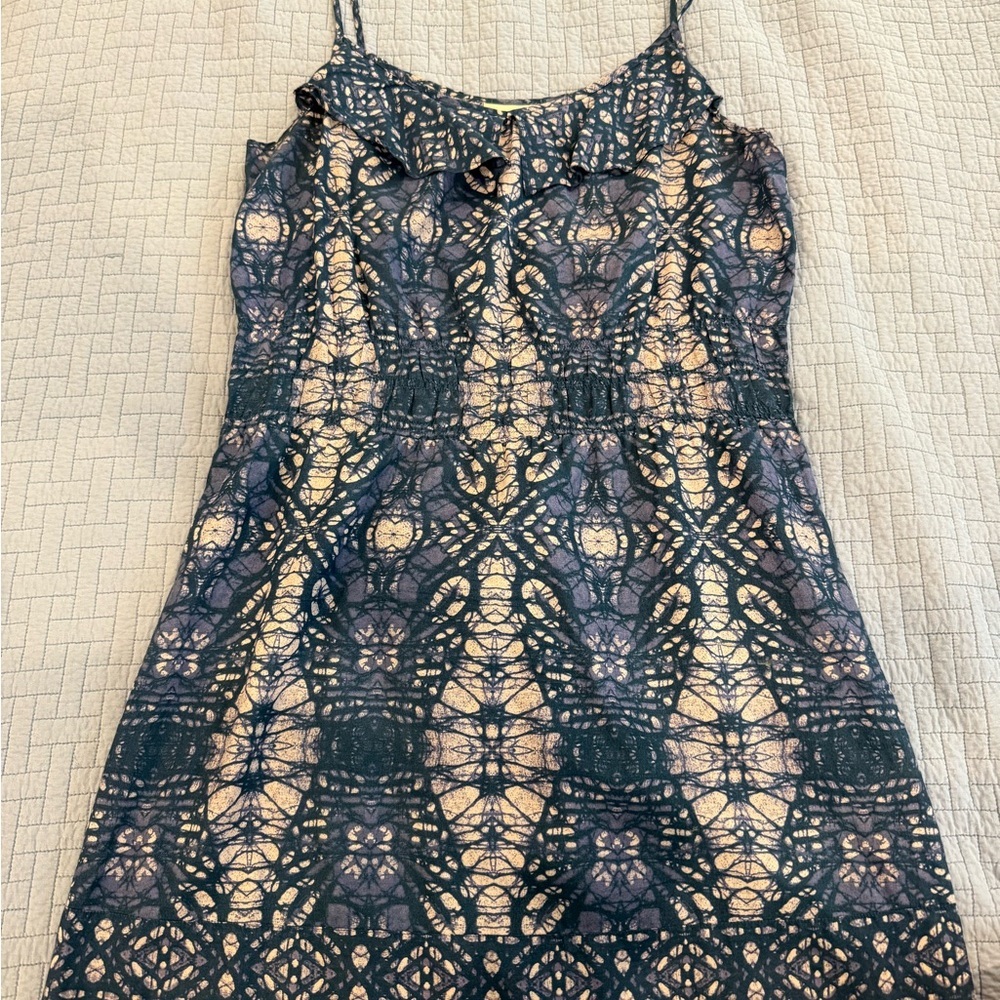 DKNY JEANS lightweight size medium Blue and Cream Mini Sundress